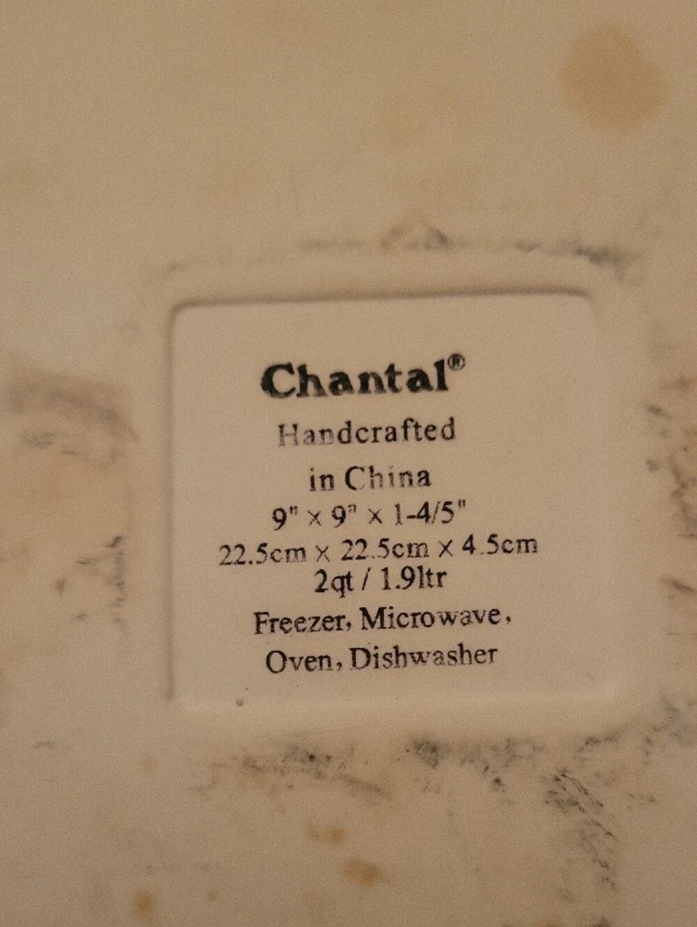 Chantal Square Baking Dish in Sage Green. Very Nice, Desirable. Vintage Baking.